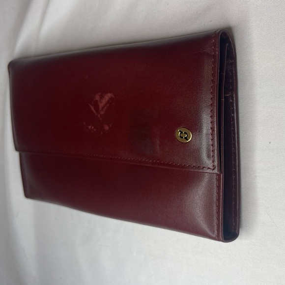 Rolfs Cowhide Vintage Leather Wallet Trifold W/Purse Clasp Gold Accent - Picture 6 of 13